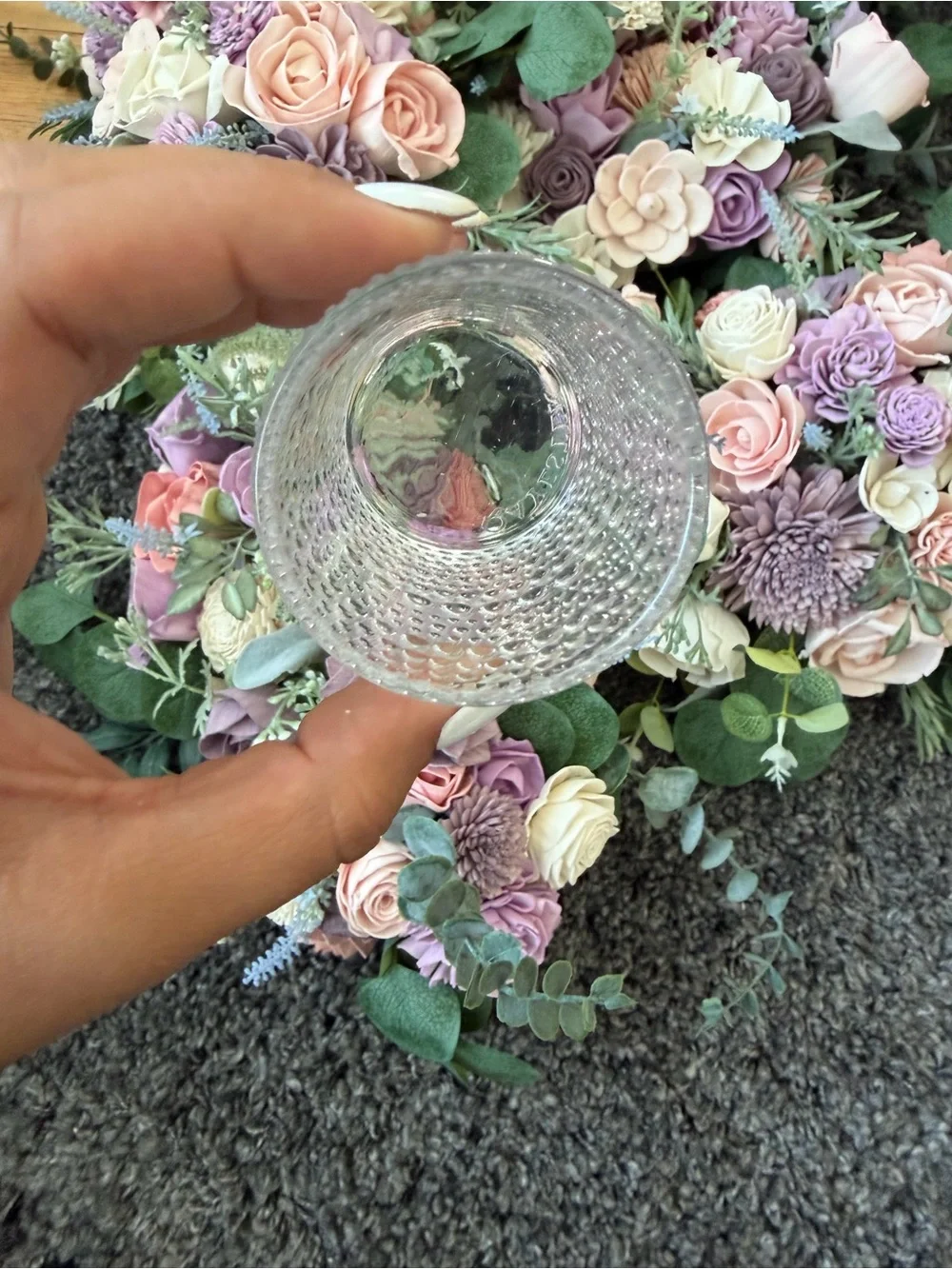 Clear Glass Votive Candle Holders - Set of Clear Textured Tea Light Holders